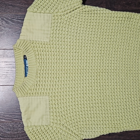 Burton Lime Green Wool Blend Chunky Knit Sweater, Unisex Size S - Picture 2 of 12